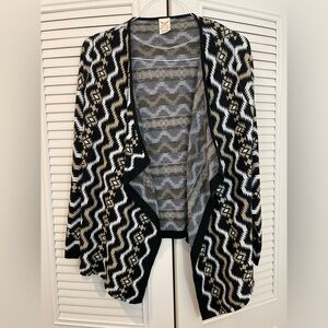Black patterned cardigan